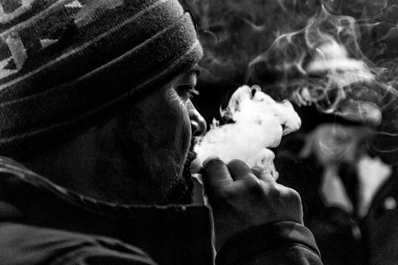 Man Smoking Weed