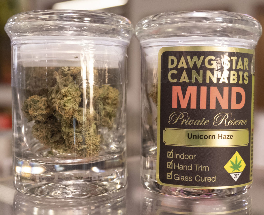 Dawg Star Cannabis Unicorn Haze Flower in Jar