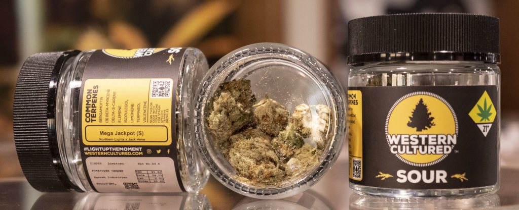 Western Cultured Cannabis Mega Jackpot Flower in Jar