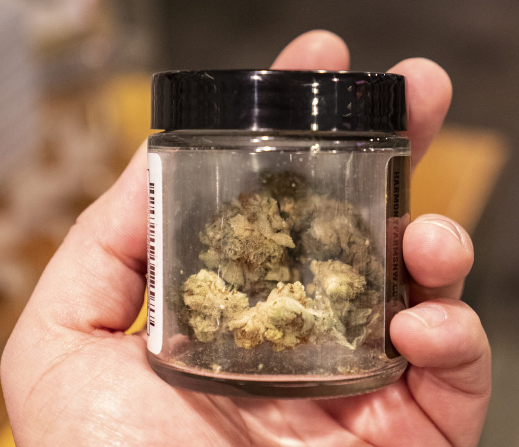 24K Gold Cannabis 3.5 Gram Jar by Harmony Farms