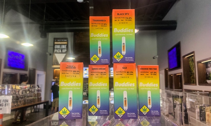 Cannabis Cartridges from Buddies in Pride Packaging