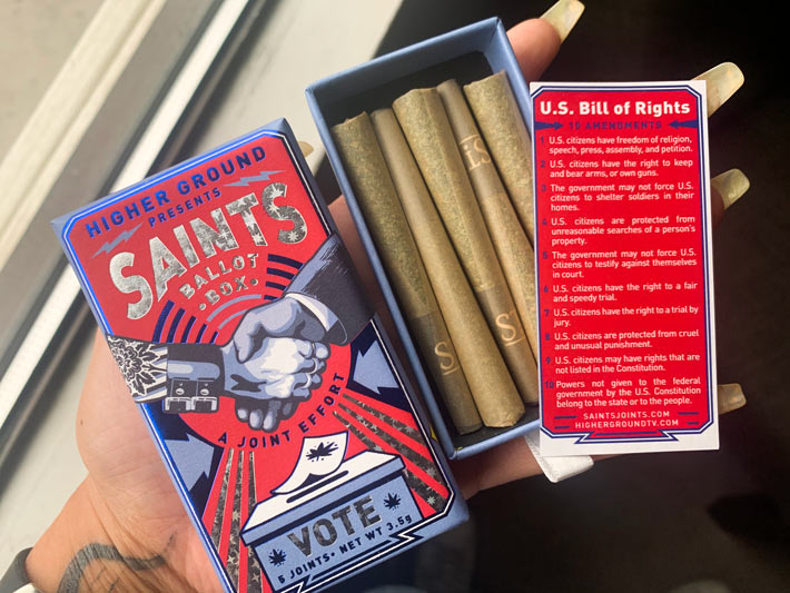 Register to Vote with Saints Ballot Box Joints Today