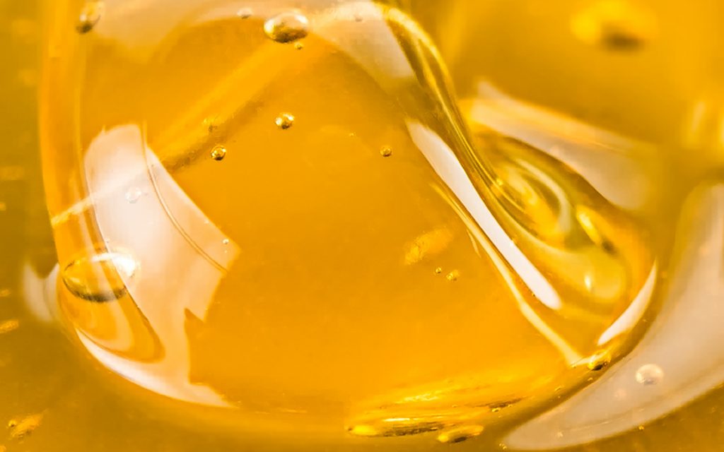 Cannabis distillate close-up
