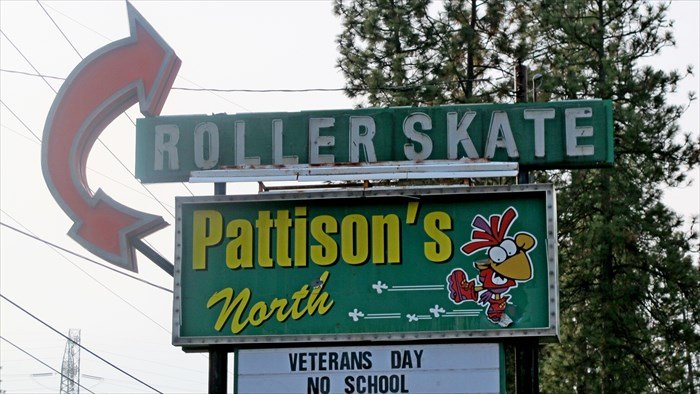 Pattison's North Roller Skating Rink Sign