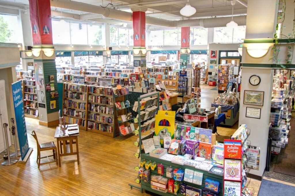 Inside Aunties Bookstore Spokane