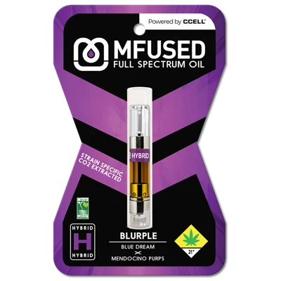MFUSED Blurple Distillate Cannabis Cartridge Full Spectrum Oil