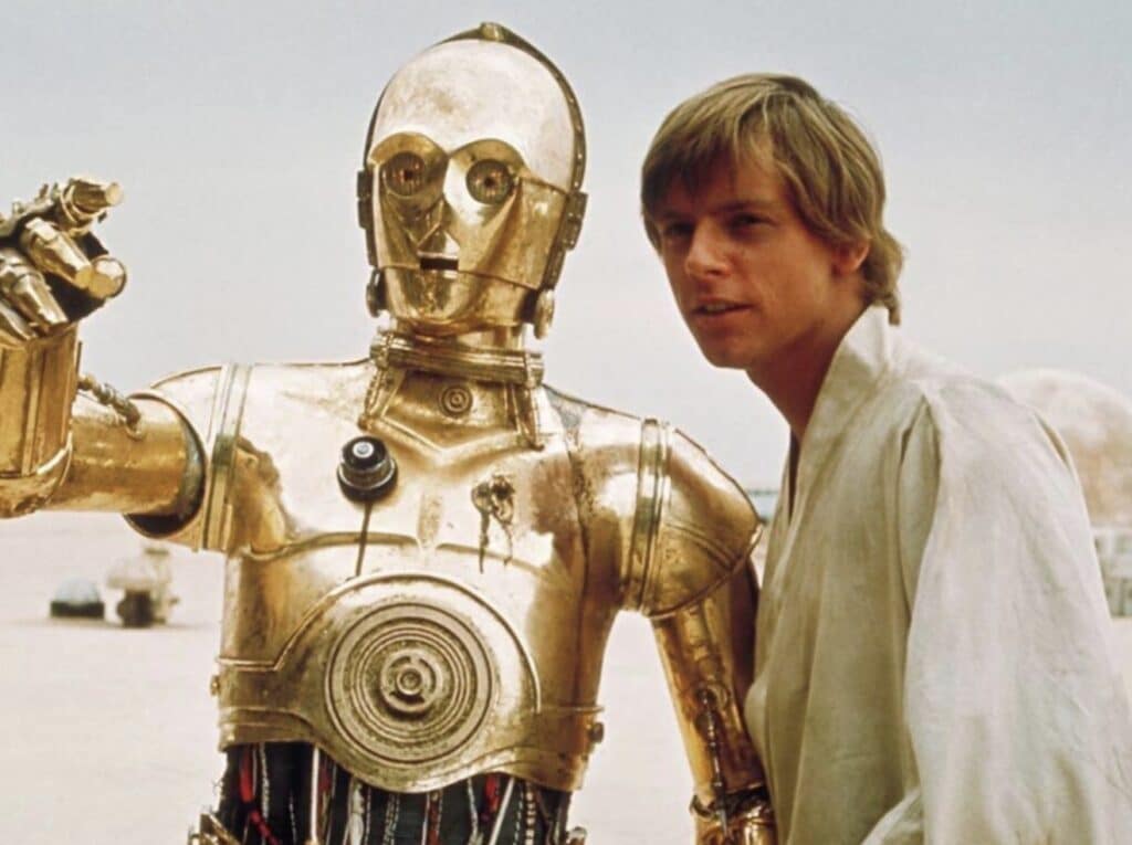 C3PO Next to Luke Skywalker