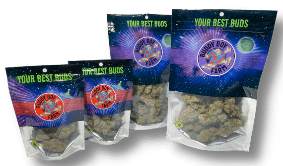 Buddy Boy Farms Bags of Cannabis Weed Flower