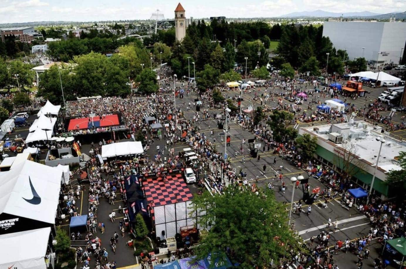 Street View of Hoopfest Vendors Spokane