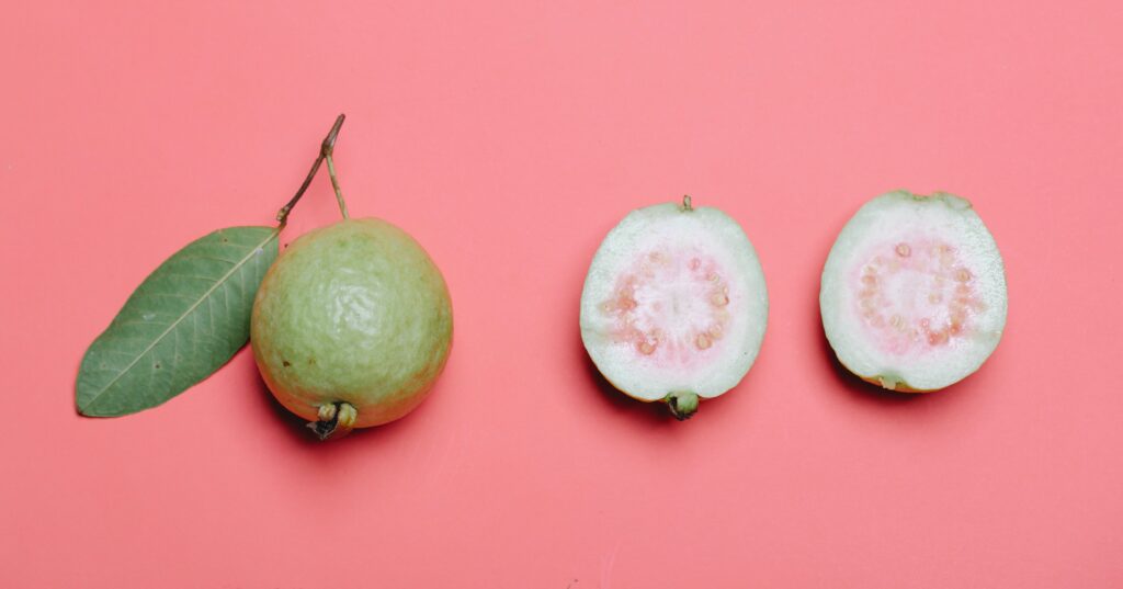 Guava Whole and Cut in Half