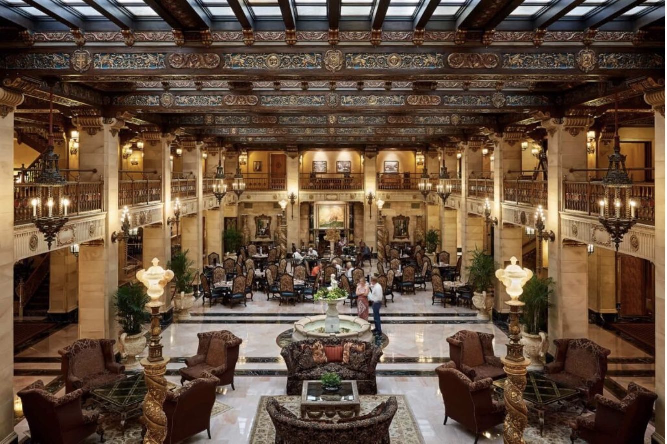 Inside of the Davenport Hotel Spokane Washington