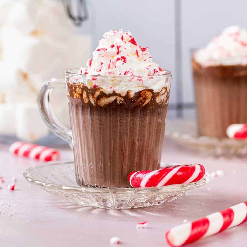 Infused Peppermint Hot Cocoa as Detailed in This Christmas Recipe