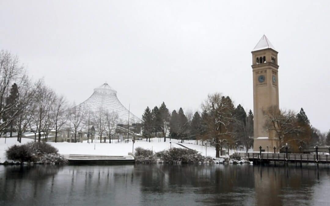 Spokane Downtown Riverfront Park River Park Square In the Winter