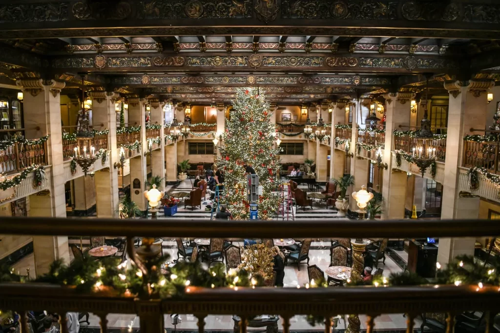 Christmas Tree Elegance at the Historic Davenport Hotel