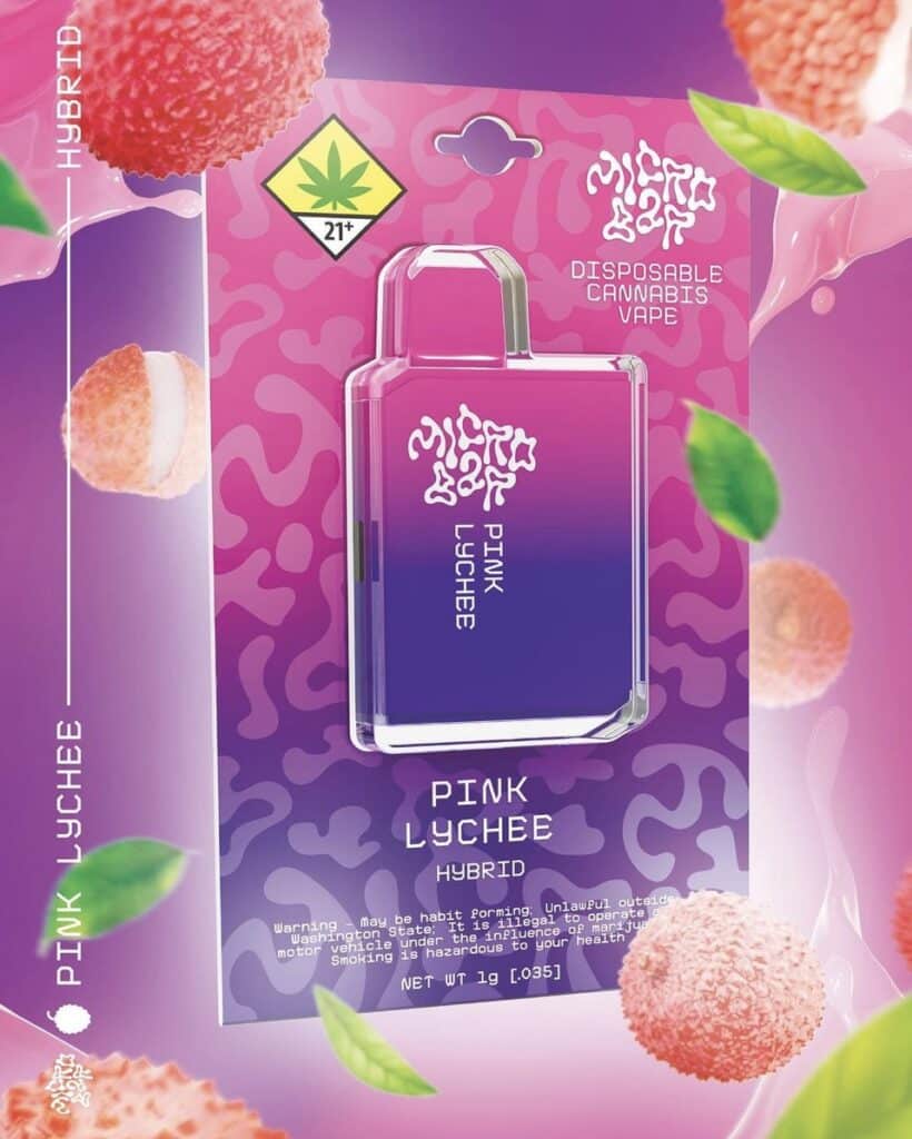 Lychee Microbar Flavored Distillate Disposable Cannabis Vape Cartridge