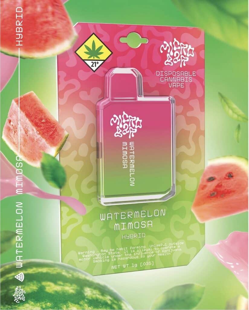 Watermelon Microbar Flavored Distillate Disposable Cannabis Vape