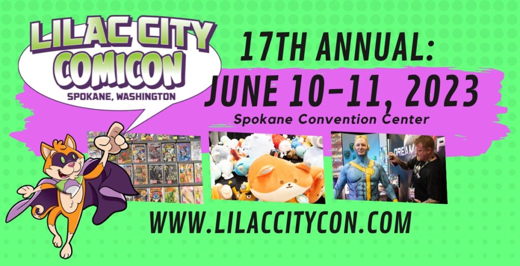 Lilac City Comicon Spokane Washington Poster 2023