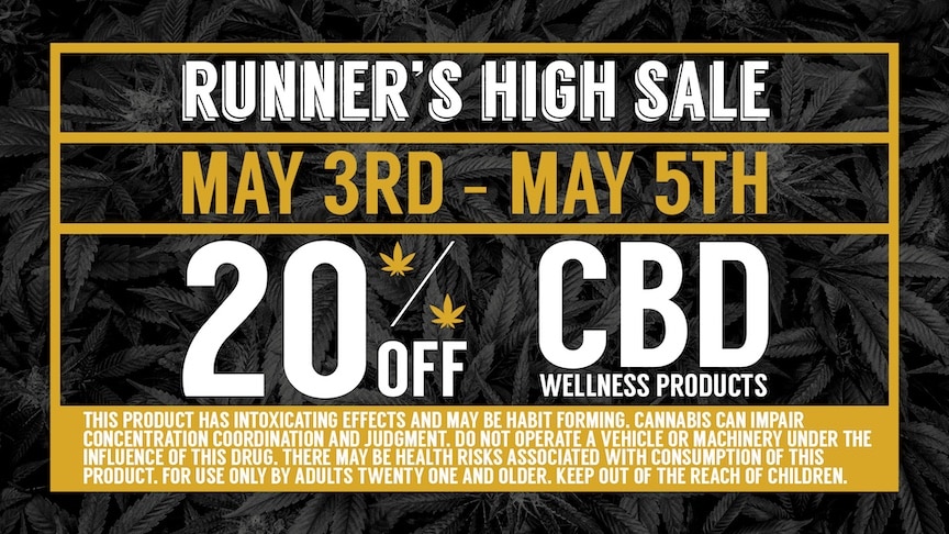 Runner's High Sale Cinder Cannabis Dispensary Bloomsday 2024 Sale Spokane WA 