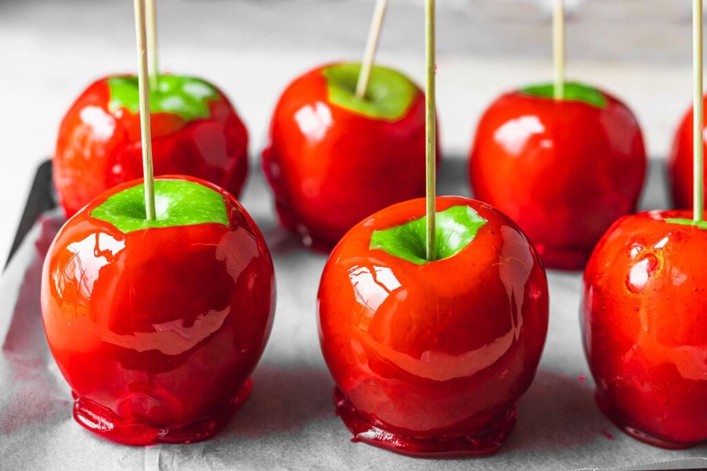Candied Apples to Represent the Strain Candy Apple