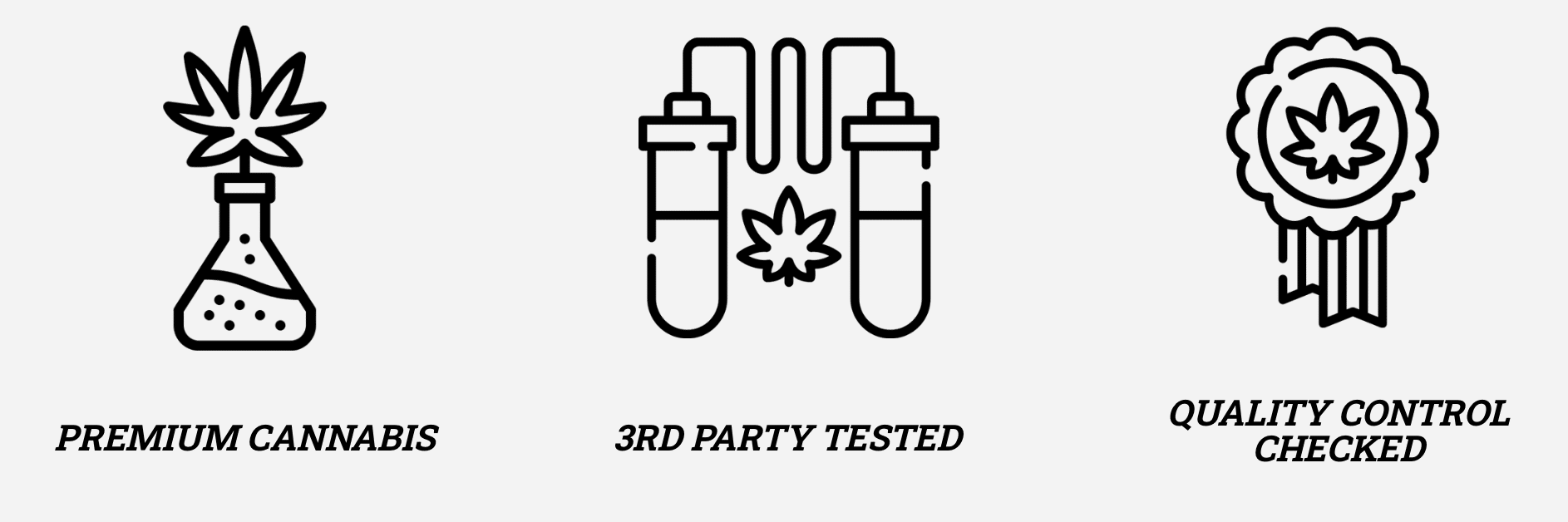 Premium Cannabis, 3rd Party Tested, and Quality Control Checked