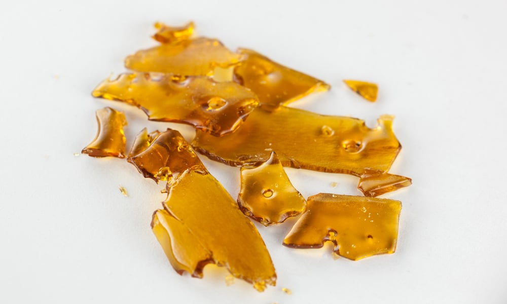 Cannabis Concentrate Extract Shatter Consistency