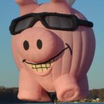 Pig with Sunglasses Special Shape Hot Air Balloon at The Albuquerque International Balloon Fiesta