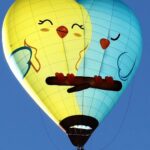 Two Birds forming a heart Special Shape Hot Air Balloon at The Albuquerque International Balloon Fiesta