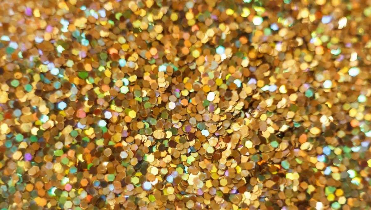 Close-Up of Glitter to Represent the Weed Strain That Starts With F Fritter Glitter