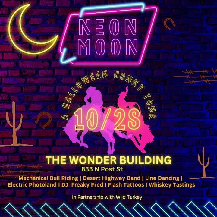Neon Moon Halloween Honky Tonk in The Wonder Building Spokane