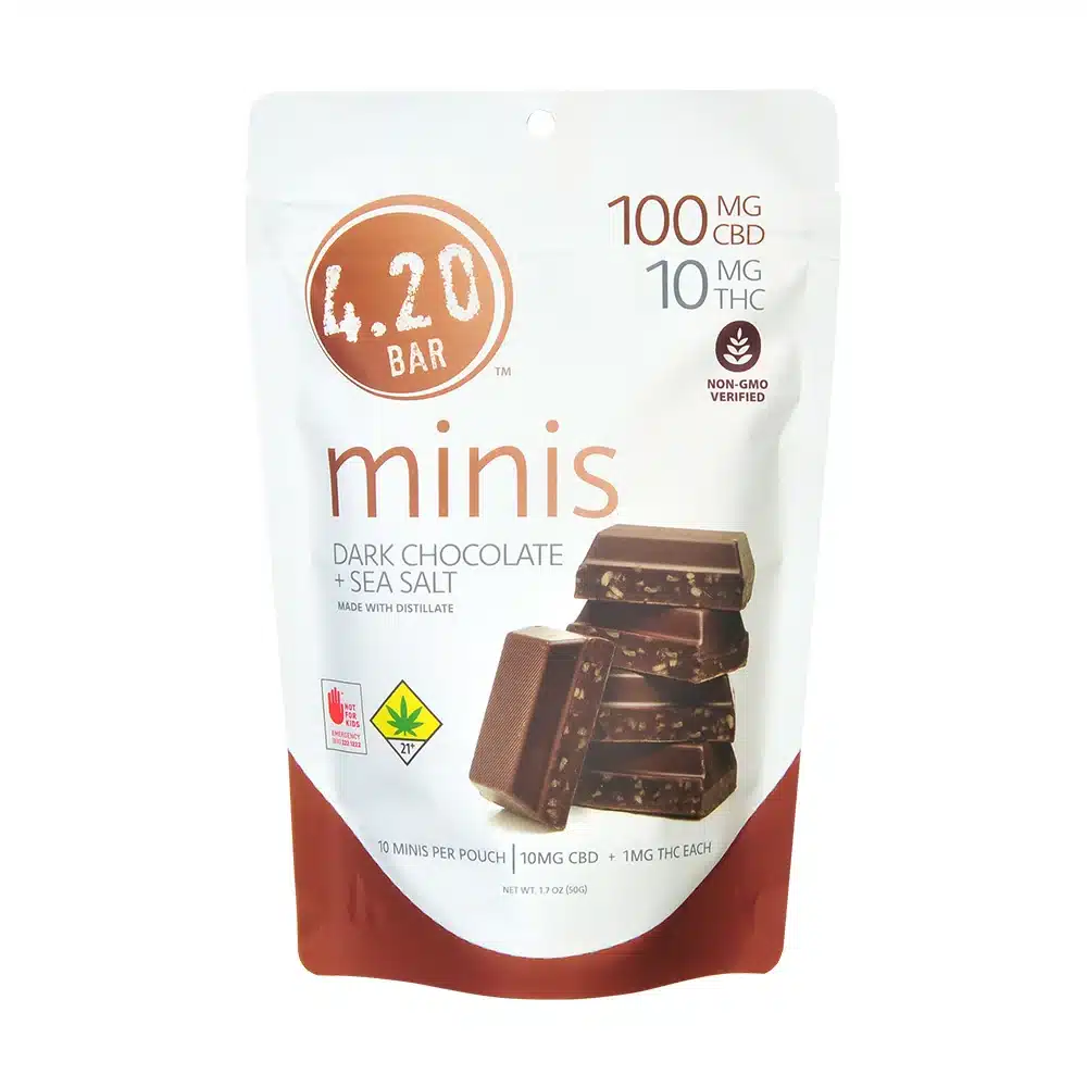 4.20 Bar Minis Dark 10:1 Dark Chocolate and Sea Salt CBD Edible Cannabis