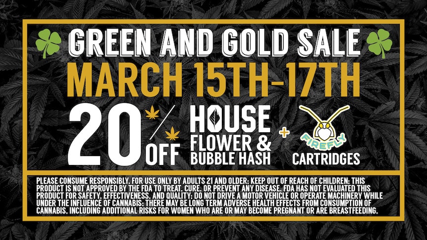 St.Patrick’s Day | Green & Gold Sale 20% off Select House & Firefly Items