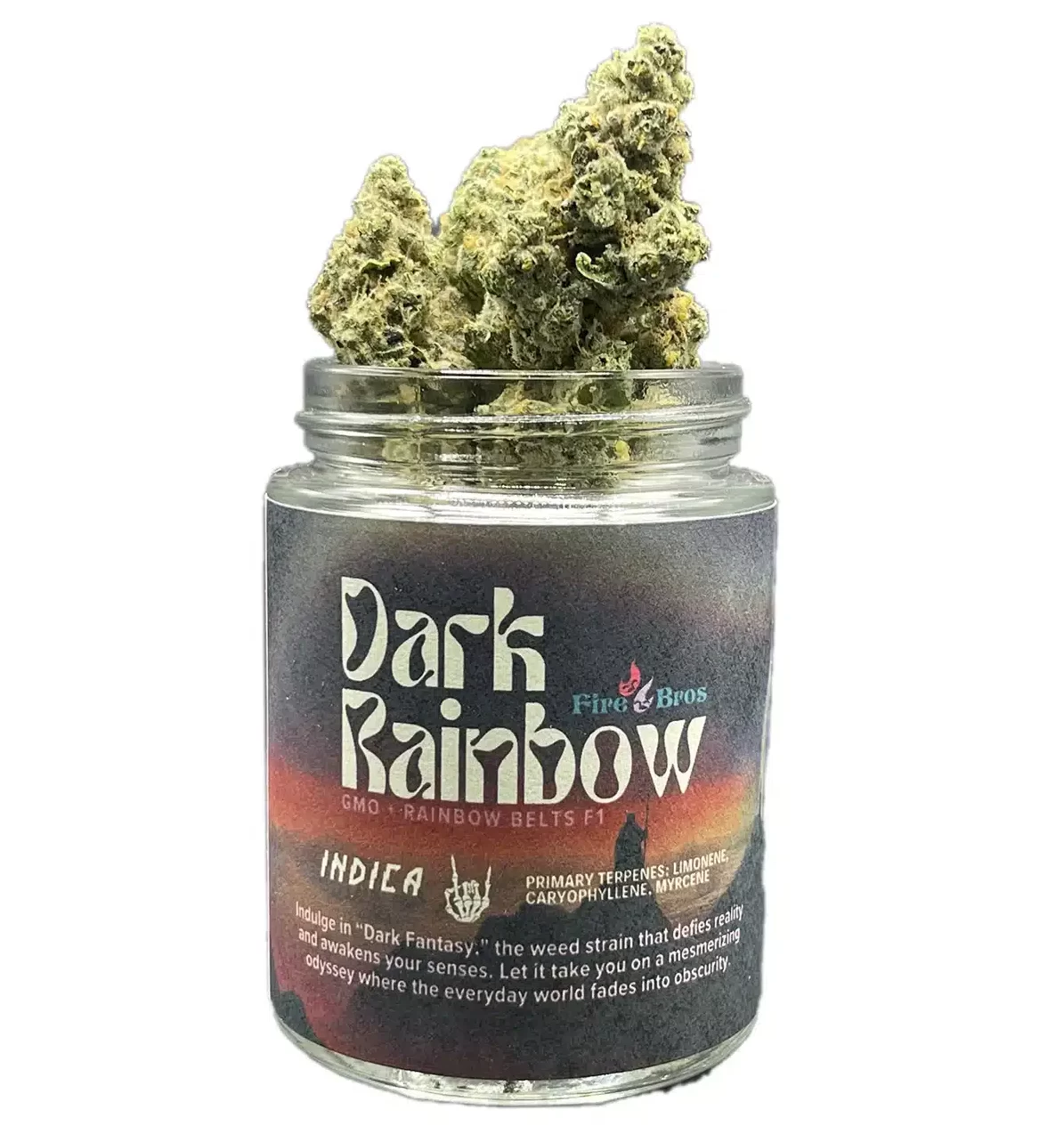Dark Rainbow Cannabis Indica Weed Strain from Fire Bros