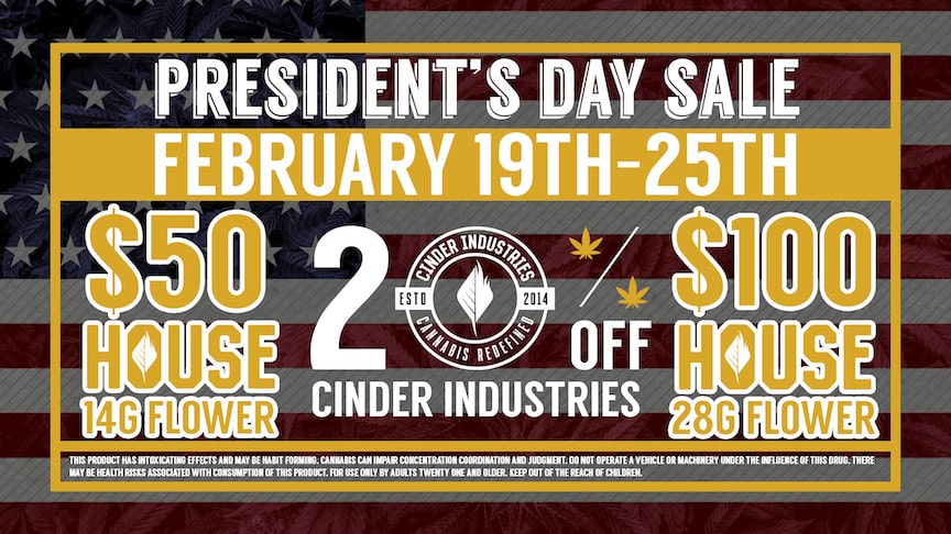 President's Day Sale New Mexico Cinder Cannabis Dispensary