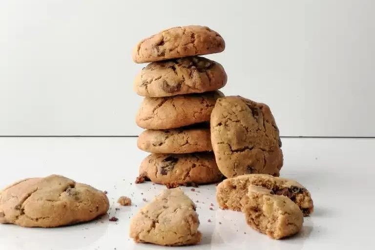 Stack of Cookies to Represent The Cannabis Strain GMO Cookies