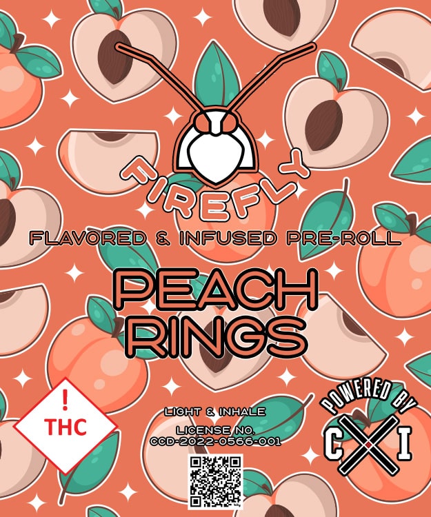 Cinder Cannabis Dispensary Firefly Flavored Infused Pre-roll Peach Rings