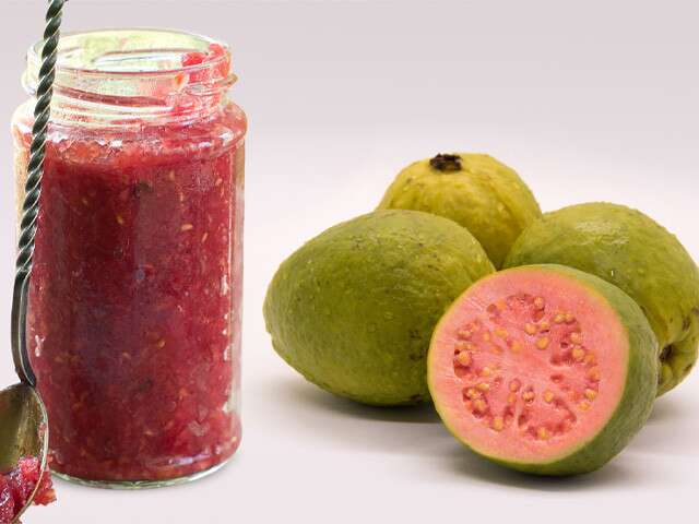 Guava Fruits and Jelly to Represent the Strain Guava Jelly