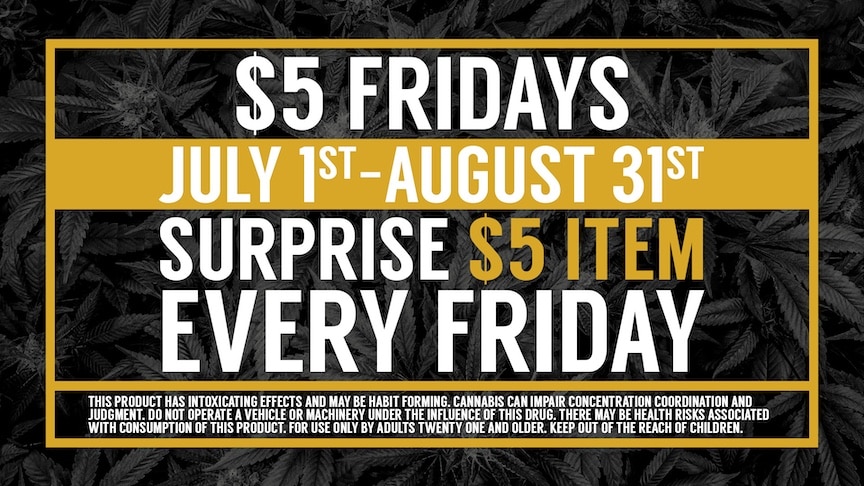 August Specials at Cinder Spokane Valley Dispensary: $5 Deals