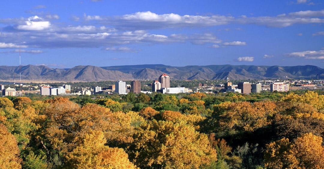 ABQ Albuquerque New Mexico in the Fall Autumn Season