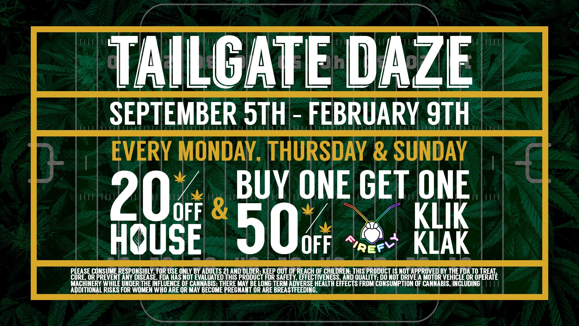 Tailgate Discount all NFL Season!