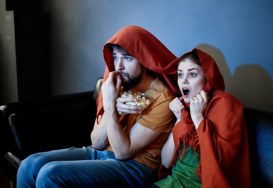 People Watching the Best Scary Halloween Movies