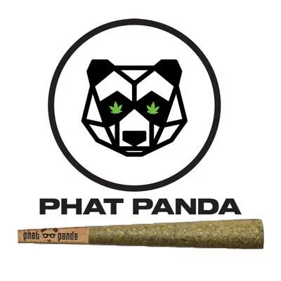 Phat Panda Logo with Cannabis Pre-roll Below