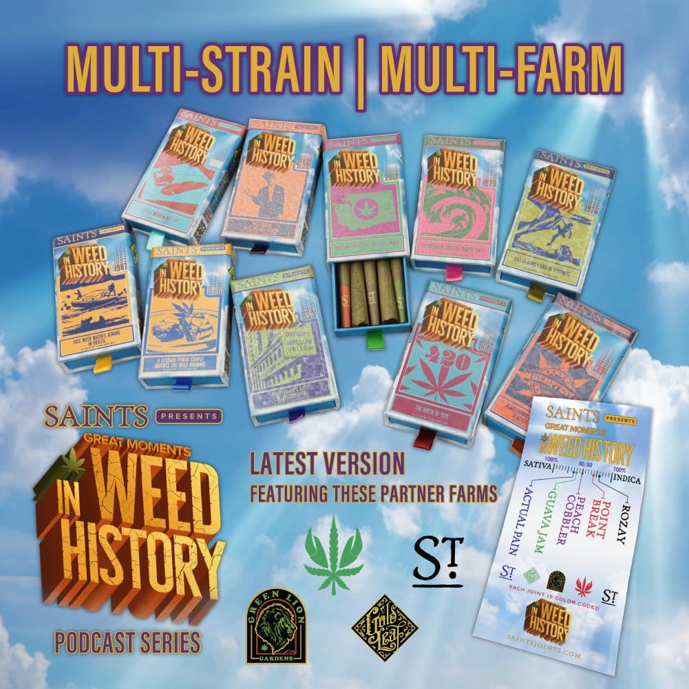 Saints Joints Great Moments in Weed History Collaboration