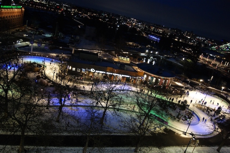 Downtown Spokane Numerica Skate Ribbon Ice Rink