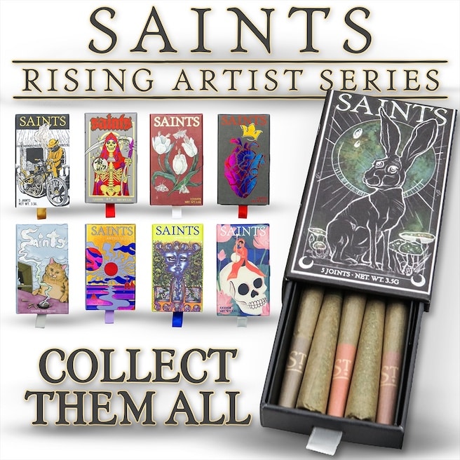 Saints Rising Artist Series Cannabis Pre-roll Joint Packs