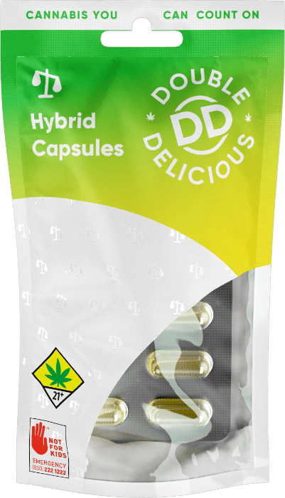 Double Delicious Hybrid Cannabis Capsules Edibles