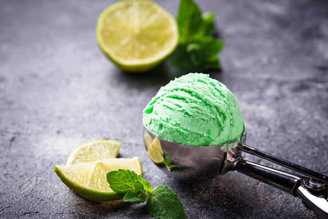 Lime Sorbet to Represent the Cannabis Strain Lime Sorbet