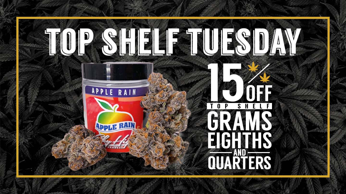 Top Shelf Tuesday at Cinder Cannabis Dispensary in Spokane Washignton