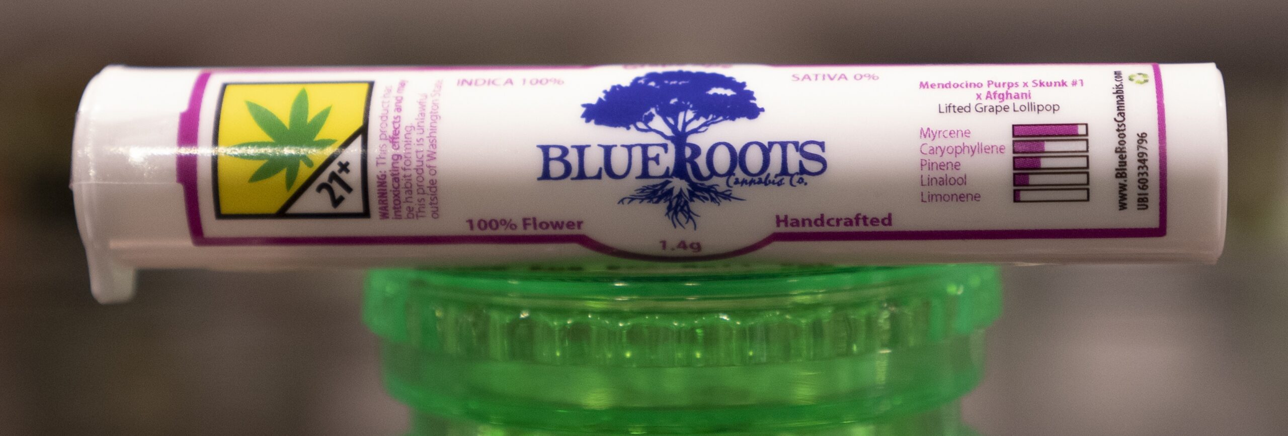 Blue Root's Grape Lollipop Preroll
