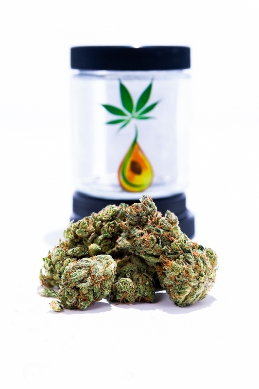 Cedar Creek Cannabis Peacemaker Flower in Front of Jar