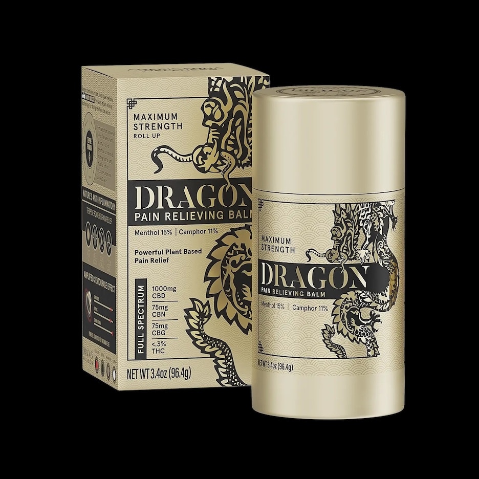 Dragon Balm Roll-On Gold Maximum Strength Cannabis Topicals CBD